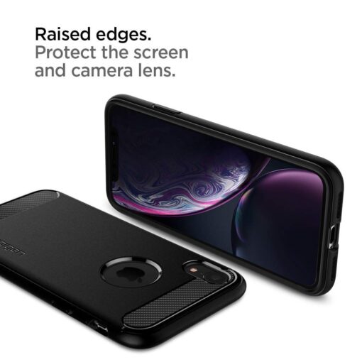 Spigen Rugged Armor Back Cover Case Compatible with iPhone XR (TPU | Matte Black) - Image 6